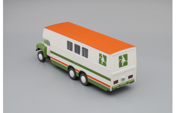 Автобус 5982 (ЗИЛ-133Г1) перевозка лошадей, Автомобиль на службе 78, бело-зеленый