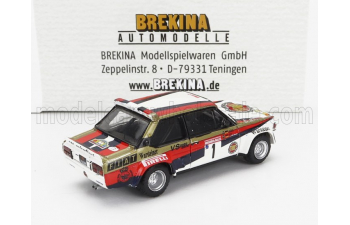 FIAT 131 Abarth N 1 Winner Rally Hunsrueck (1980) Walter Rohrl - Christian Geistdorfer, White Red Black Gold