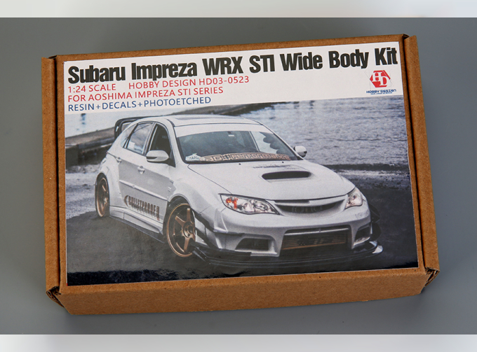 Конверсионный набор Subaru Impreza WRX STI Wide Body Kit для моделей Aoshima Impreza STI Series (Resin+Metal Wheels+PE+Decals+Metal Logo+Metal parts)