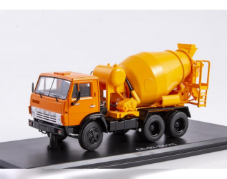 Камский грузовик 5511 автобетоносмеситель СБ-92, оранжевый