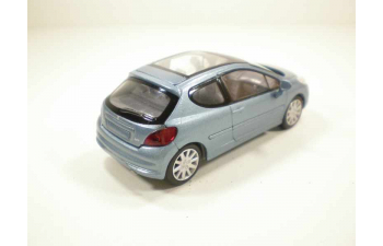 PEUGEOT 207, Городские 1:43, серо-голубой