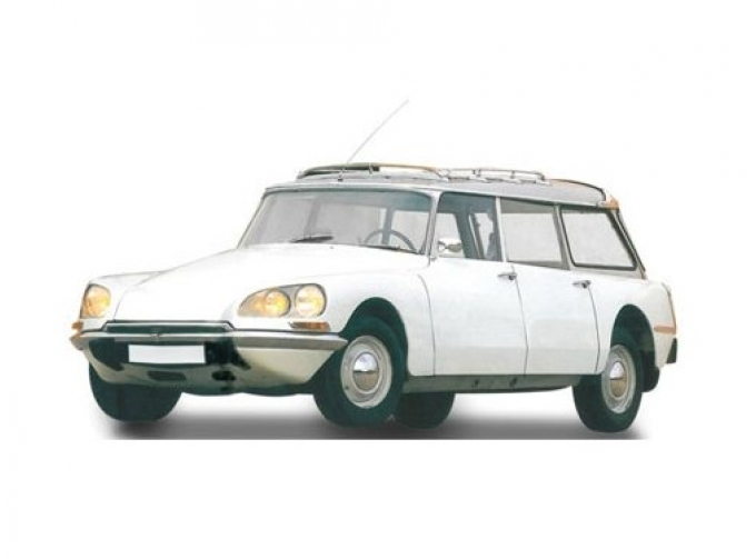 CITROËN DS21 Break 1970, White/ Grey