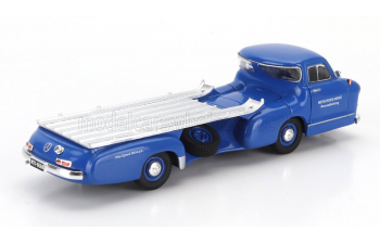 MERCEDES-BENZ Truck Racing Car Transporter Rennabteilung (1955), Blue Silver