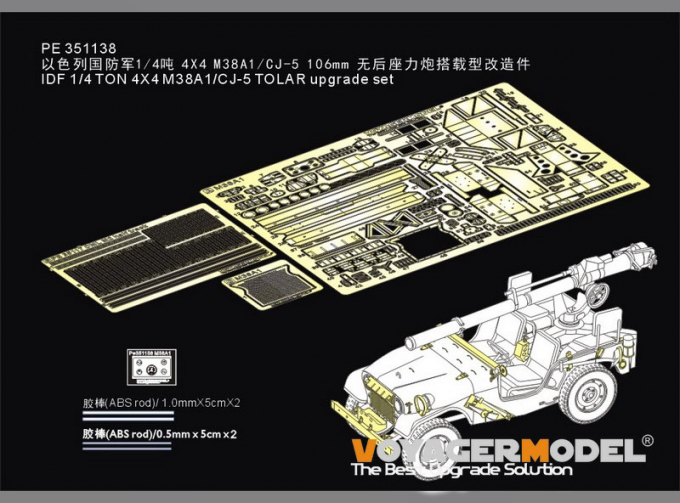 Фототравление для 4X4 M38A1/CJ-5 TOLAR (для AF35S96 AF35S99)