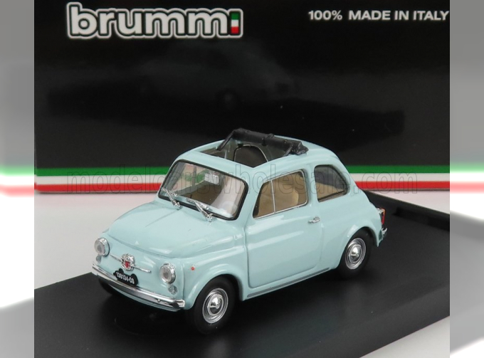 FIAT 500f Tetto Aperto - Open 1965, Azzurro Acquamarina