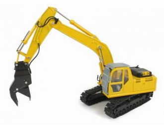 NH E215B Boom with drill, yellow