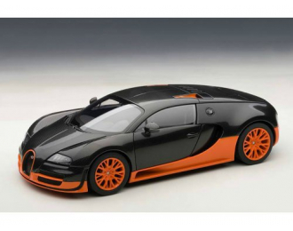 BUGATTI VEYRON SUPER SPORT 2010, CARBON BLACK/ORANGE SKIRTS 