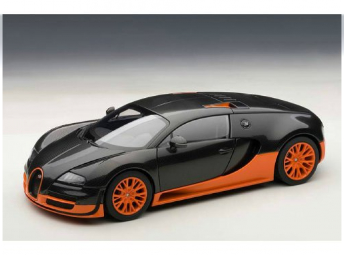 BUGATTI VEYRON SUPER SPORT 2010, CARBON BLACK/ORANGE SKIRTS 