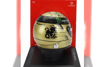 SCHUBERTH HELMET F1 Casco Helmet Mercedes Gp 20th Anniversary 1991-2011 Michael Schumacher, Gold Met Black