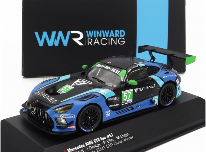 MERCEDES-BENZ Amg Gt3 Team Winward Racing №57 Winner Gtd Class 24h Daytona (2021) R.Ward - P.Ellis - I.Dontje - M.Engel, Blue Black