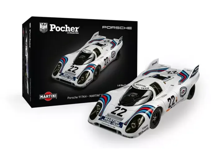 PORSCHE 917k 4.9l Team Martini Racing №22 Winner 24h Le Mans (1971) Helmut Marko - Gijs Van Lennep, White Blue