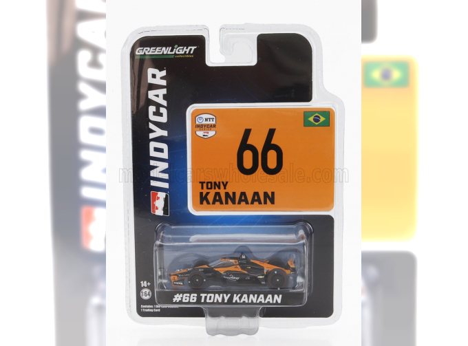 HONDA Team Arrow Mclaren Sp Racing №66 Indianapolis Indy 500 Indycar Series (2023) T.Kanaan, Black Orange