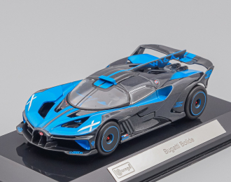 BUGATTI Bolide W16 8.0 Four-turbo 1850hp 500km/h (2020) - Con Vetrina - With Showcase, blue / black