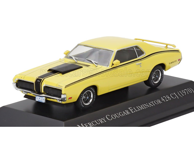MERCURY Cougar Eliminator 428 Cj Coupe (1970) - Con Vetrina - With Showcase, Yellow Black