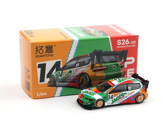 HONDA Civic EG6 Pandem #14, white / green / red