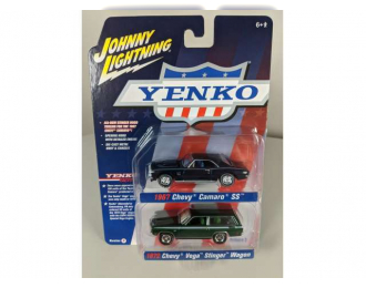 CHEVROLET Camaro SS (1967), royal plum, CHEVROLET Stinger Wagon, dark green & white stripes, Yenko pack