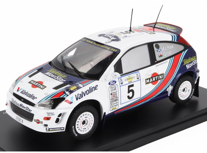FORD Focus Wrc Team Martini Racing №5 Winner Rally Acropolis (2000) Colin Mcrae - Nicki Grist, White Blue Orange