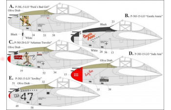 Декаль для P-38J/L Lightning