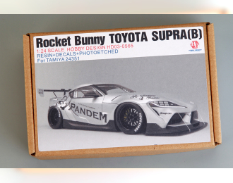 1/24 Rocket Bunny Toyota Supra(B) For T 24351(Resin+PE+Decals+Metal parts+Metal Wheels+Metal Logo)