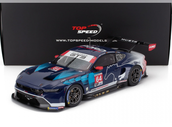 FORD Mustang Gt3 5.4l V8 Team Multimac Motorsport №64 Imsa 24h Daytona (2024) Christopher Mies - Mike Rockenfeller - Harry Tincknell, Blue
