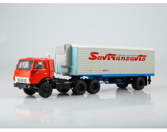 Камский грузовик 54112 с полуприцепом Alka N12CH Sovtransavto, красный / серый