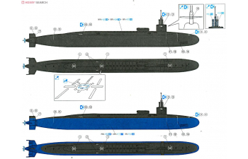 Сборная модель U.S.S. FLORIDA SSGN-728
