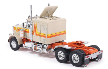 PETERBILT 359 TRUCK 5-ASSI (1973), orange / cream