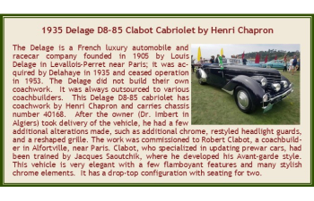 DELAGE D8-85 cabriolet by Chapron top down (1935), black