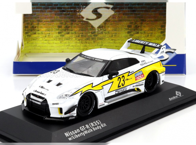 NISSAN 35gt-rr Lb-silhouette №23 Works Liberty Walk (2020), White Yellow Black