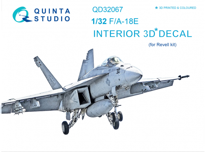 3D Декаль интерьера кабины F/A-18E (Revell)