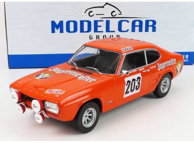 FORD Capri Mki (night Version) Jagermeister N 203 Rally Montecarlo 1973 E.schimpf - E.j.zauner, Orange