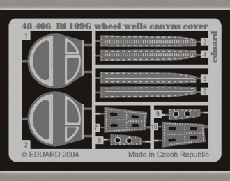 Фототравление Bf 109G wheel wells canvas cover