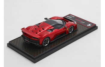 FERRARI F80 (2024) - Carbon Silver Rims, Rosso Supercar - Red Met Black