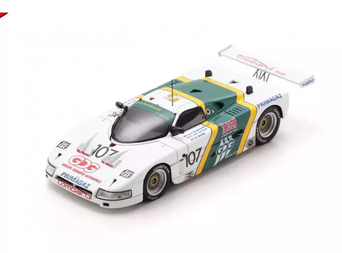 SPICE Se87c 3.3l V8 Team P.a.lombardi №107 24h Le Mans (1990) Pierre Alain Lombardi - Denis Morin - Ferdinand De Lesseps, White Green