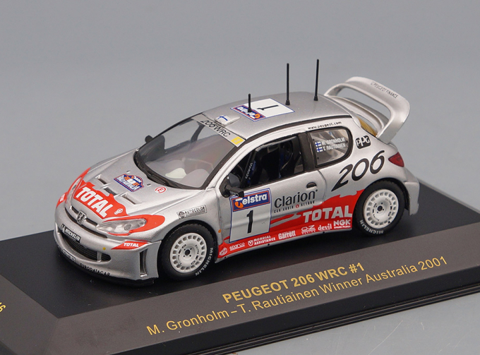 PEUGEOT 206 WRC #1 M.Gronholm Winner Australia Rally 2001 