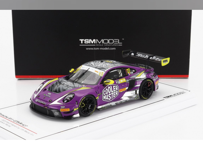 PORSCHE 911 992 Gt3 R Team Hubauto Racing №27 Fia Gt World Cup Macau Grand Prix (2023) Kevin Estre, Purple