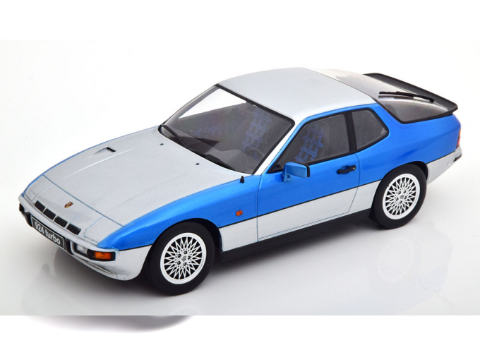 PORSCHE 924 Turbo, silber/blau