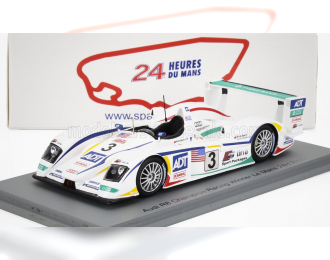 AUDI R8 3.6l Turbo Team Adt Champion Racing №3 Winner 24h Le Mans (2005) Tom Kristensen - Jj Leto - Marco Werner, White Green