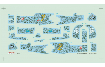 Декаль Bf 109E-4 German Ace H. Wick