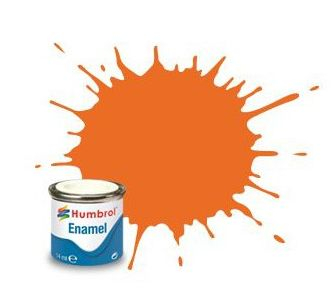 Краска эмалевая Оранжевая матовая, 14 мл.