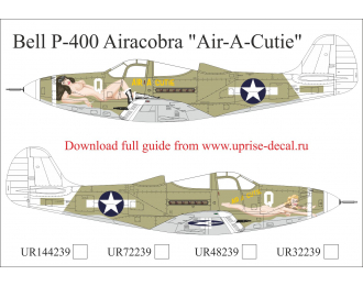 Декаль для P-400 Airacobra Air-A-Cutie с тех. надписями