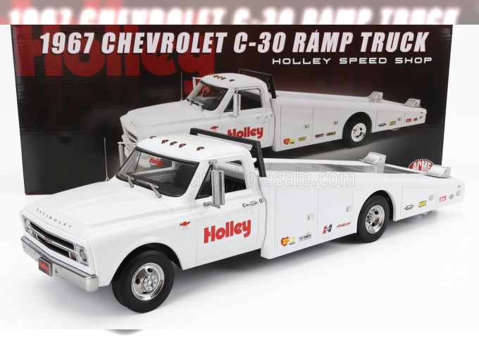 CHEVROLET C-30 Truck Ramp Car Transporter Holley Speed Shop (1967), White