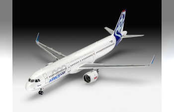 Сборная модель Узкофюзеляжный пассажирский самолет Airbus A321 Neo (подарочный набор)