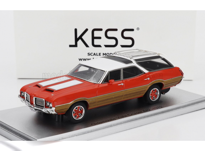 OLDSMOBILE Vista Cruiser 442 Sw Station Wagon (1972), Red White Wood