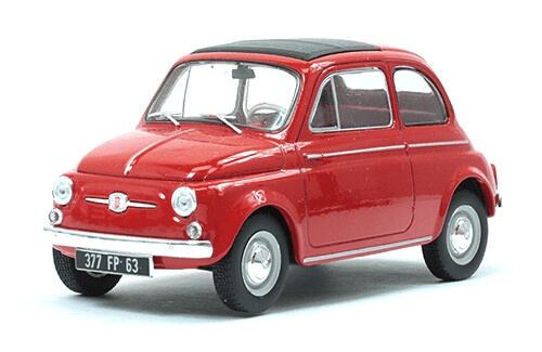 FIAT Nuova 500D 1960, Auto Vintage, red / black