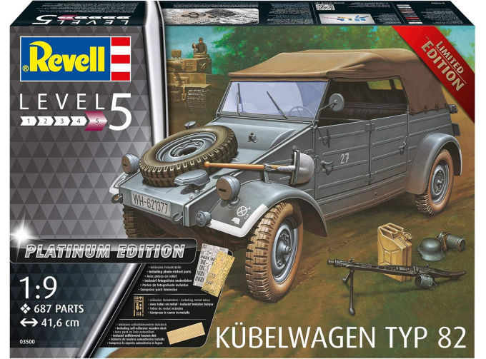 (Уценка!) Сборная модель Германский автомобиль повышенной проходимости Kübelwagen Typ 82 Platinum Edition