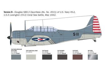 Сборная модель McDONNEL DOUGLAS Sbd-3 Dauntless Military Airplane 1938