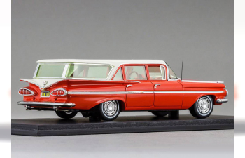 CHEVROLET Impala Station Wagon (1959), red with white roof