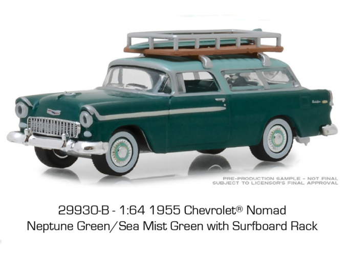 CHEVROLET Nomad с доской для сёрфинга 1955 Sea Mist Green