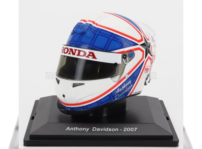 HELMET F1 Casco - Super Aguri Sa07 N23 Season (2007) Anthony Davidson, White Blue Red